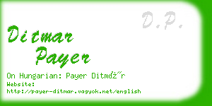 ditmar payer business card